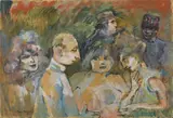 Il Generale by Mino Maccari, 1964, oil on compensato, offered Nov 2016