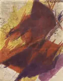 Sandro Martini, Quantità spezzato, 1986, mixed media on canvas