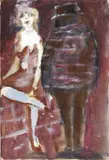 Il cliente by Mino Maccari, oil on canvas, offered Nov 2016