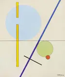 Luigi Veronesi, Costruzione KZ 4, 1996, oil on canvas