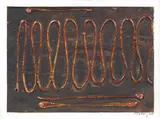 Mark Tobey, Senza titolo, 1963, mixed media on cardboard