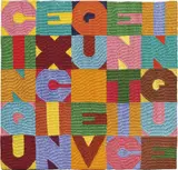 Cinque x cinque venticinque by Alighiero Boetti, 1988, ricamo on canvas, offered Nov 2016