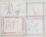 Achille Perilli, La frequenza temporale, 1960, mixed media on canvas