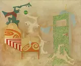 Emilio Tadini, Senza titolo, 1966, oil on canvas