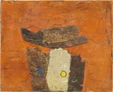 Roberto Crippa, Landscape, 1964, collage on panel