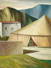 Marcello Scuffi, Circus, Signature bottom right. Authentication by Luciano Scuffi