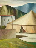 Marcello Scuffi, Circus, Signature bottom right. Authentication by Luciano Scuffi