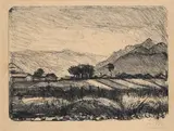 Landscape by Arturo Tosi, Signature bottom right; print run bottom left., offered Jun 2024