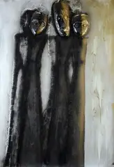 Masks by Paola Romano, 2007, On the reverse: signature, offered Jun 2024