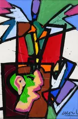 Ugo Nespolo, Without title, Signature bottom right. On the reverse: author's label.