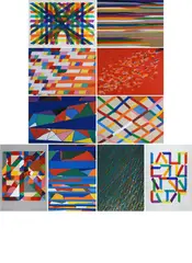 Piero Dorazio, 10 graphic works from 1966 to 1984, Folder containing ten screenprints