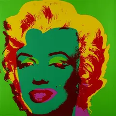 Marilyn by Andy Warhol, 1970, On the reverse: bottom left in marker: "This is not by me / Andy Warhol": bottom right and on the, offered Apr 2024