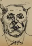 Ottone Rosai, Portrait of Silvio Loffredo, Charcoal on paper
