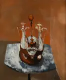 Giacomo Porzano, Old oil cruet, 1962, Signature bottom right. On the reverse: title and date.