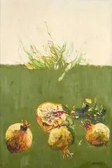 Giancarlo Cazzaniga, Pomegranates, Signature bottom right.