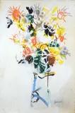 Marcello Avenali, Flowers in the vase, Signature bottom right.