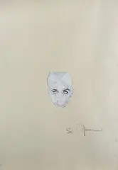 Without title by Mario Schifano, Signature bottom center. On the reverse: Tornabuoni Art Gallery label., offered Apr 2024