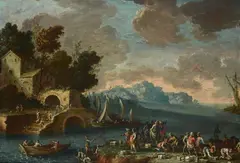 Capriccio con approdo fluviale by Gherardo Poli, offered Apr 2024