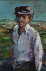 Contadino in risaia by Gianpietro Maggi, offered Apr 2024