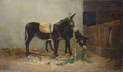 Filippo Palizzi, Asini nella stalla