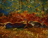 Plinio Nomellini, I daini morti