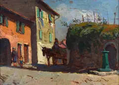 Paesaggio a Lorenzana by Giorgio Luxardo, 1974, offered Apr 2024