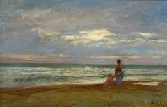 Figure sulla spiaggia by Carlo Passigli, offered Apr 2024