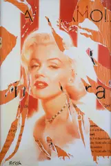 Hey Marilyn by Rotella, 2004, On the reverse: signature, offered Mar 2024