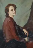 Mario Cocchi, Portrait, 1948, Signature and date lower left.