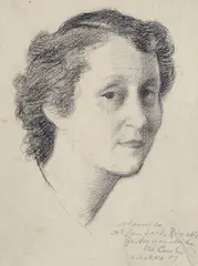Woman's face by Mario Cocchi, 1959, Signature, offered Feb 2024
