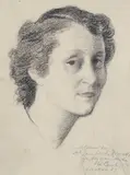Mario Cocchi, Woman's face, 1959, Signature