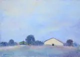 Giovanni Omiccioli, White house and boat in Fregene