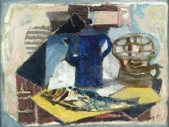 Still life with fish by Gianni Vagnetti, Signature bottom right., offered Feb 2024