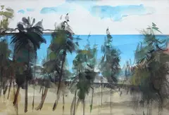 Landscape by Sergio Scatizzi, Signature bottom right. Author's authentication on photo., offered Feb 2024