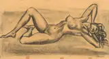 Mario Moschi, Naked, Signature bottom right.
