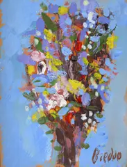 Flowers by Gastone Breddo, Signature bottom right. Author's authentication on photo., offered Feb 2024