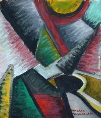 Mario Nannini, Composition, Signature bottom right. On the reverse: Nannini Collection stamp