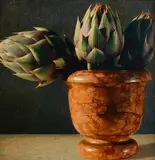 Fabio Aguzzi, Three artichokes, 2008, On the reverse: signature