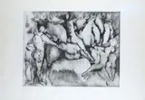 Great Theatre by Marino Marini, 1971, Signature bottom right; print run at bottom left. Publisher Albra Turin – Printer Il Cigno Rome., offered Feb 2024