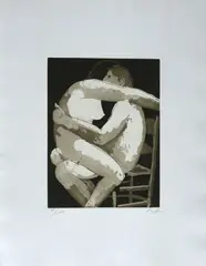 Giacomo Manzù, Figures, 1970, Signature bottom right; print run bottom left.
