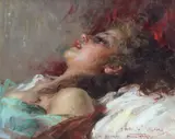Clemente Tafuri, Lying woman, 1950, Signature