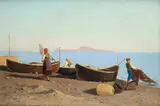 Giovanni Rocca, Fishermen, Sign at the bottom to the left.