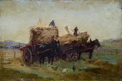 The hay wagon by Federico Rossano, Signature bottom right., offered Feb 2024