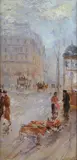 Pietro Scoppetta, Street of Paris, Signature bottom right.