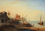 Felice Storelli, View of Vietri, Signature bottom right. On the reverse: title.