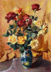 Rose by Corrado Michelozzi, Initials bottom right. On the reverse: signature and title., offered Feb 2024