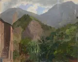 Pietro Senno, Monte Capanne on Elba, Signature bottom right.