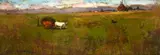 Giovanni Bartolena, Tuscan countryside, Sign at the bottom to the left. On the reverse: Livorno Art Gallery label.