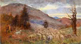 Guglielmo Micheli, Landscape with flock and shepherd