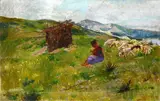 Ulvi Liegi, Landscape in Abetone with shepherdess